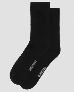 Socks|Accessories>Dr. Martens Double Doc Cotton Blend Socks Black — Cotton Blend