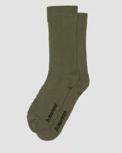 Socks|Accessories>Dr. Martens Double Doc Cotton Blend Socks Muted Olive — Cotton Blend
