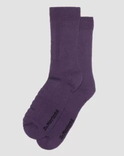 Socks|Accessories>Dr. Martens Double Doc Cotton Blend Socks RICH PURPLE — Cotton Blend