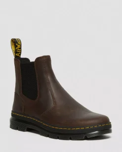 Chelsea Boots|Casual Boots>Dr. Martens Embury Crazy Horse Leather Casual Boots Brown — Crazy Horse
