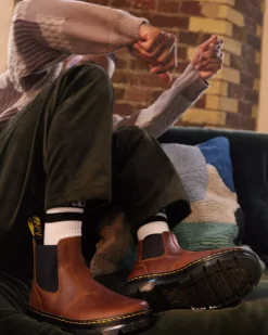 Sale|Chelsea Boots>Dr. Martens Embury Pull Up Leather Chelsea Boots WARM TAN — Archive Pull Up