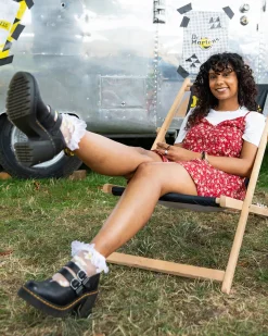 Bestsellers|Mary Janes>Dr. Martens Eviee Sendal Leather Heeled Shoes Black — Sendal