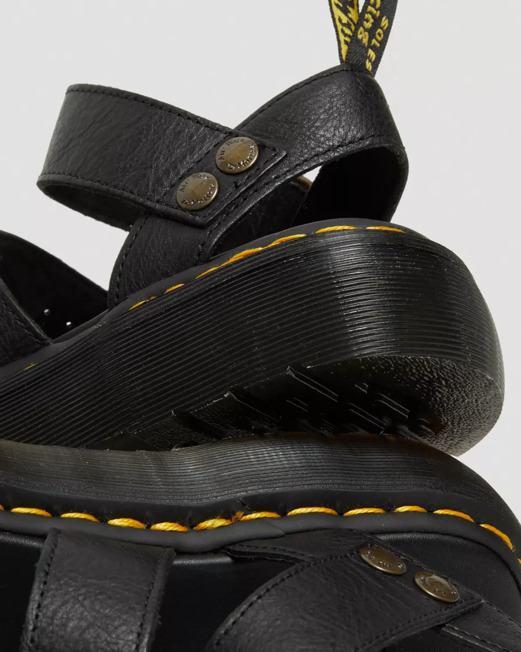 Bestsellers|Platform Sandals>Dr. Martens Gryphon Pisa Leather Platform Sandals Black — Pisa