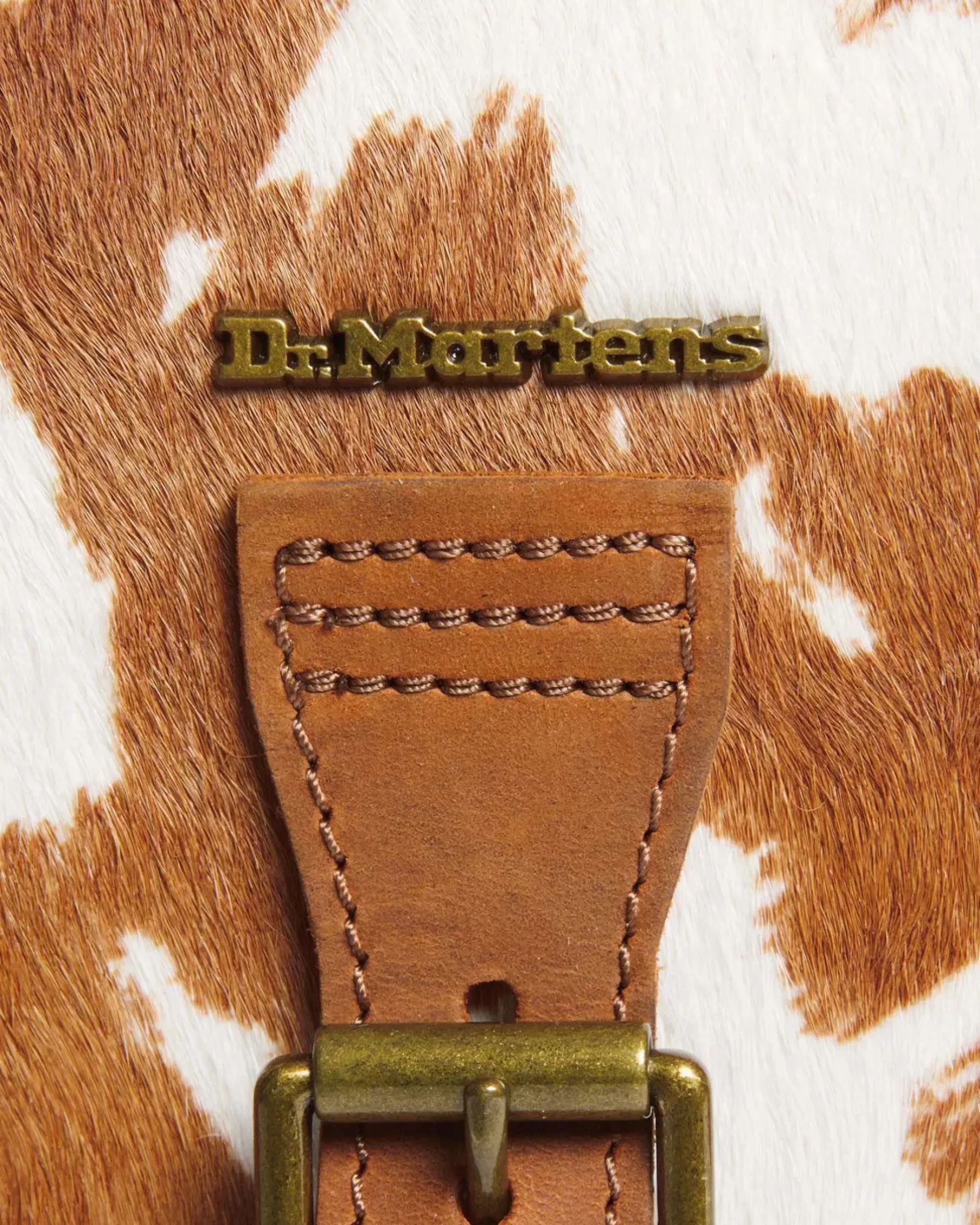 Accessories|Bags>Dr. Martens Hair-On Cow Print Vertical Crossbody Bag WARM TAN — Hair On