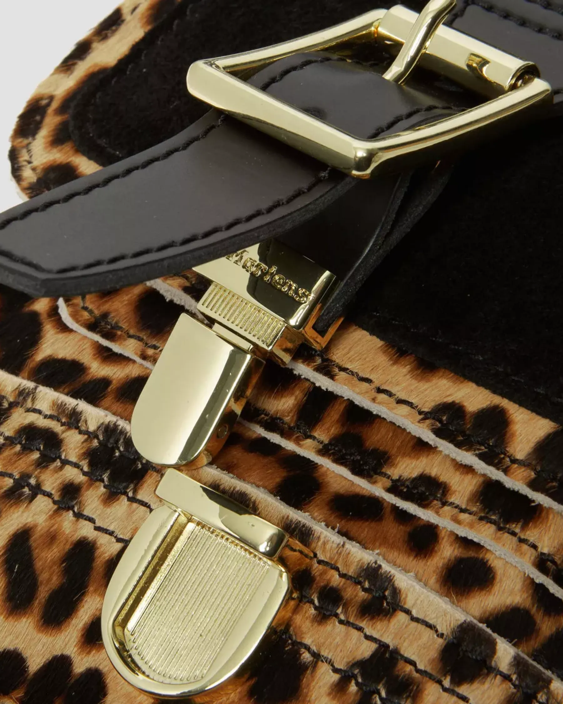 Accessories|Bags>Dr. Martens Hair-On Leopard Print Vertical Crossbody Bag Black
