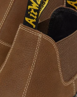 Chelsea Boots|Ankle Boots>Dr. Martens Hardie II Leather Chelsea Work Boots Cream — Pit Quarter