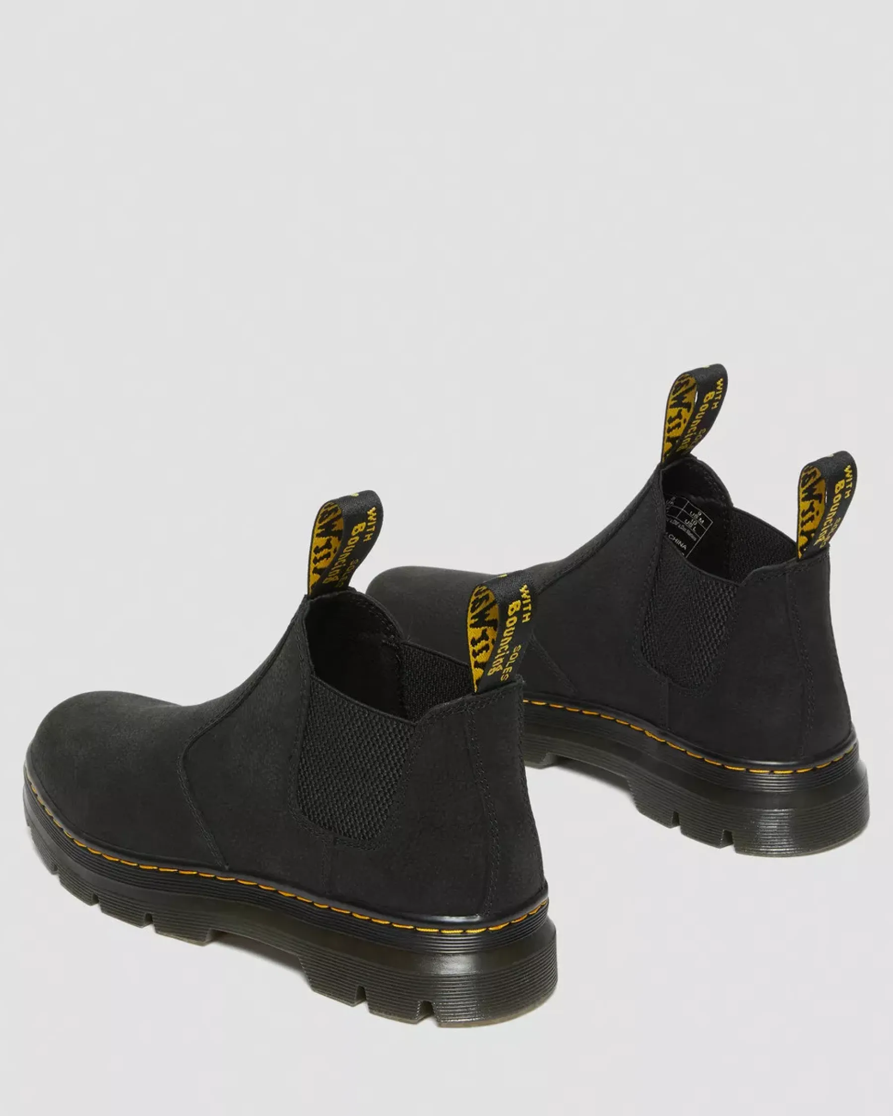Chelsea Boots|Ankle Boots>Dr. Martens Hardie II Leather Chelsea Work Boots Black — Pit Quarter