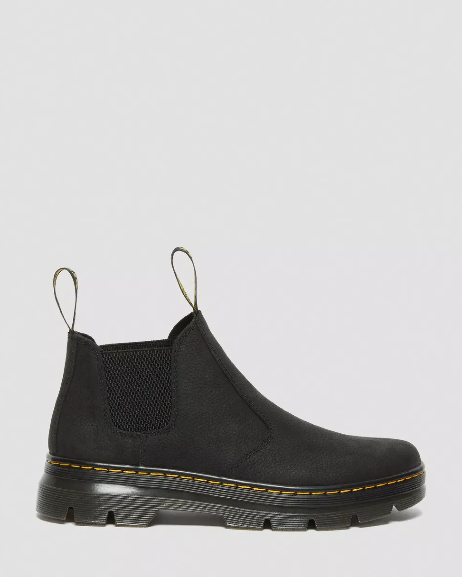 Chelsea Boots|Ankle Boots>Dr. Martens Hardie II Leather Chelsea Work Boots Black — Pit Quarter