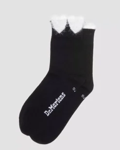 Socks|Accessories>Dr. Martens Heart Detail Cotton Blend Socks Black — Organic Cotton Blend