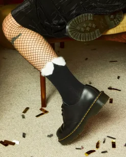 Socks|Accessories>Dr. Martens Heart Detail Cotton Blend Socks Black — Organic Cotton Blend