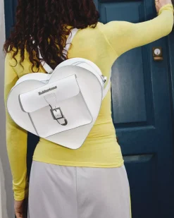 Accessories|Bags>Dr. Martens Heart Shaped Leather Backpack White — Kiev