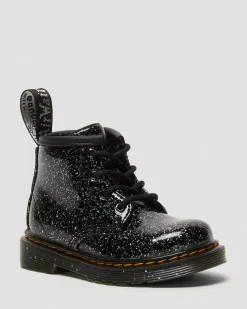 Glitter & Patent Boots|Infant / 0-1 Years>Dr. Martens Infant 1460 Glitter Ankle Boots Black — Cosmic Glitter