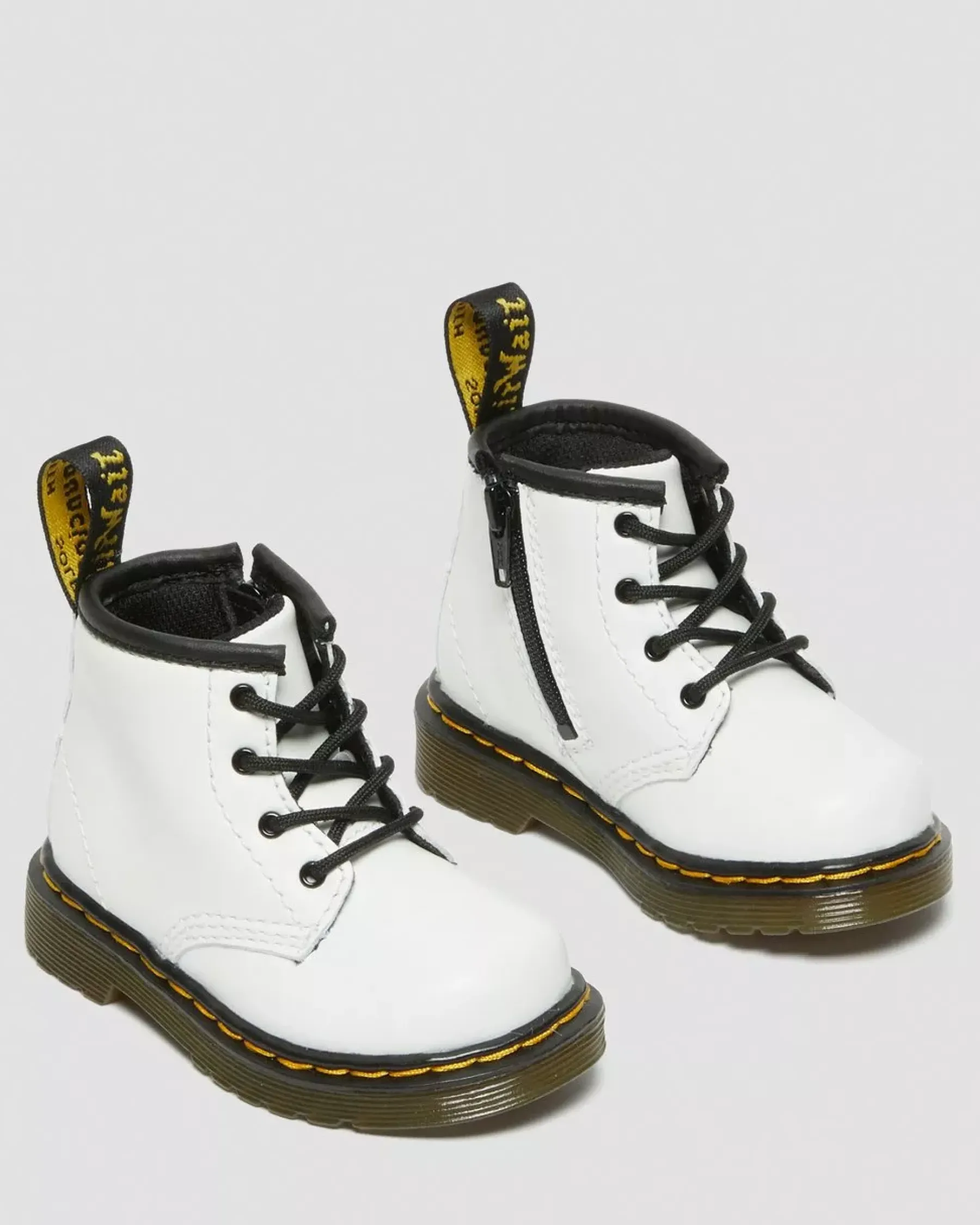 Infant / 0-1 Years|Boots>Dr. Martens Infant 1460 Leather Lace Up Boots White — Romario
