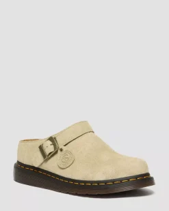 Mules & Slides|Sandals>Dr. Martens Isham Desert Oasis Suede Mules Parchment Beige — Desert Oasis Suede