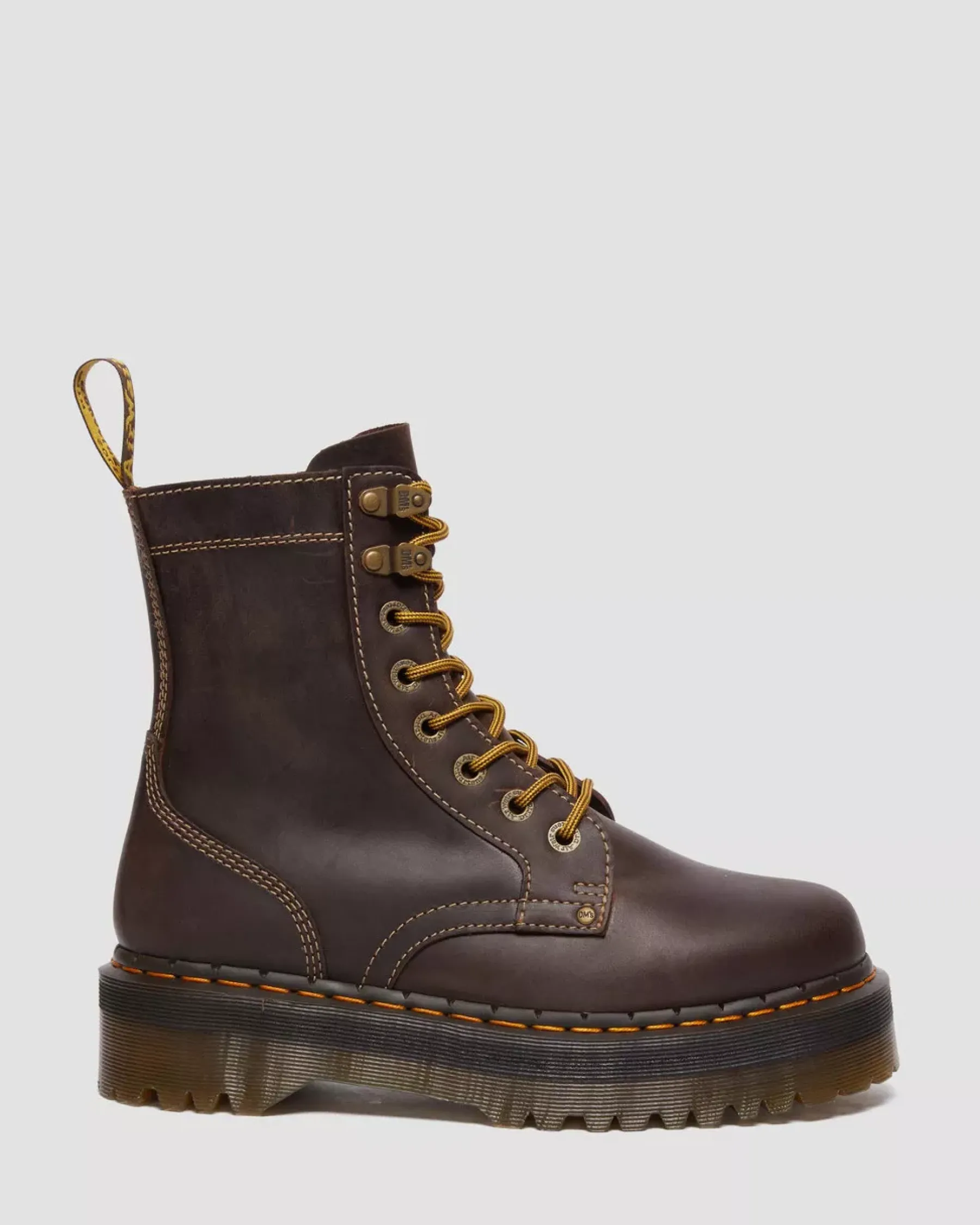 Platform Boots|Ankle Boots>Dr. Martens Jadon Boot Arc Crazy Horse Platforms Brown — Crazy Horse