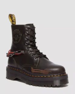 Platform Boots|Ankle Boots>Dr. Martens Jadon Boot WB Mad Max Leather Platforms Dark Taupe — Orleans