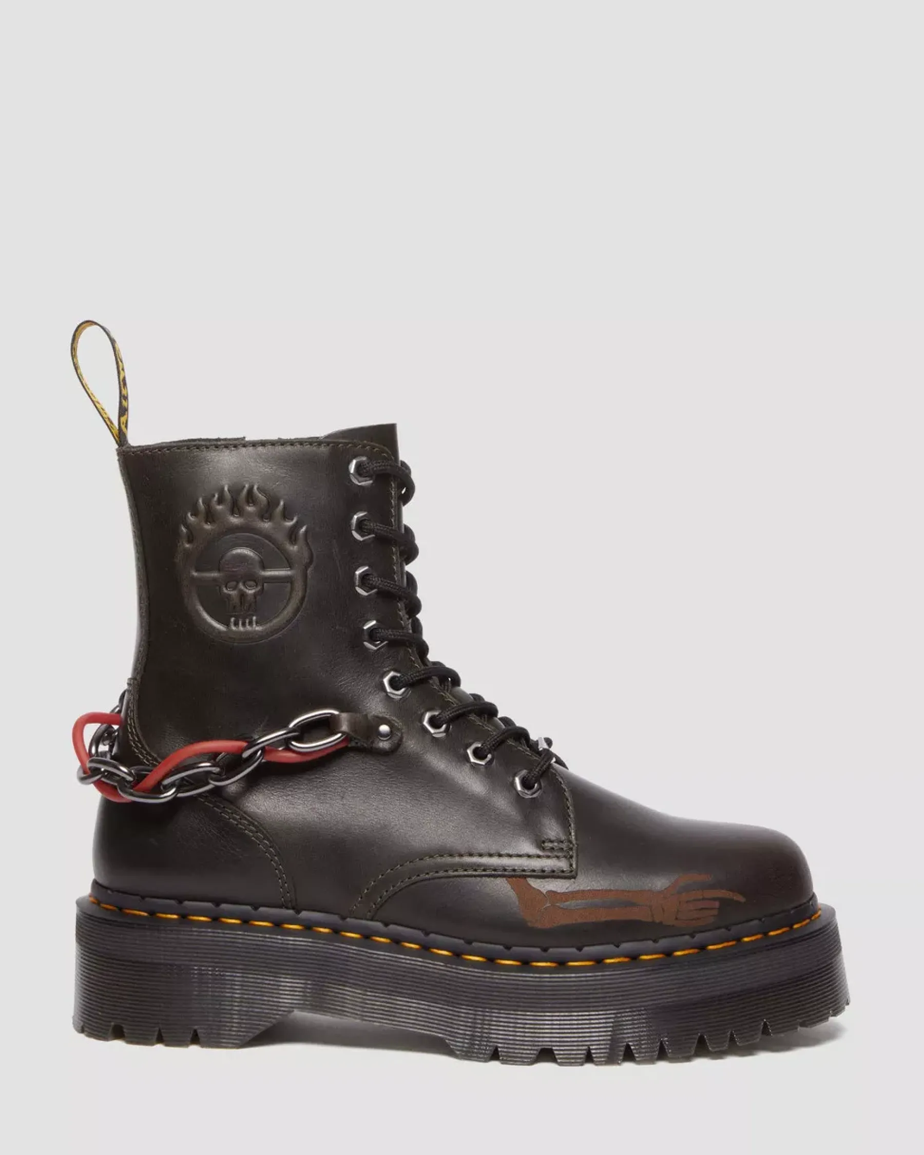 Platform Boots|Ankle Boots>Dr. Martens Jadon Boot WB Mad Max Leather Platforms Dark Taupe — Orleans