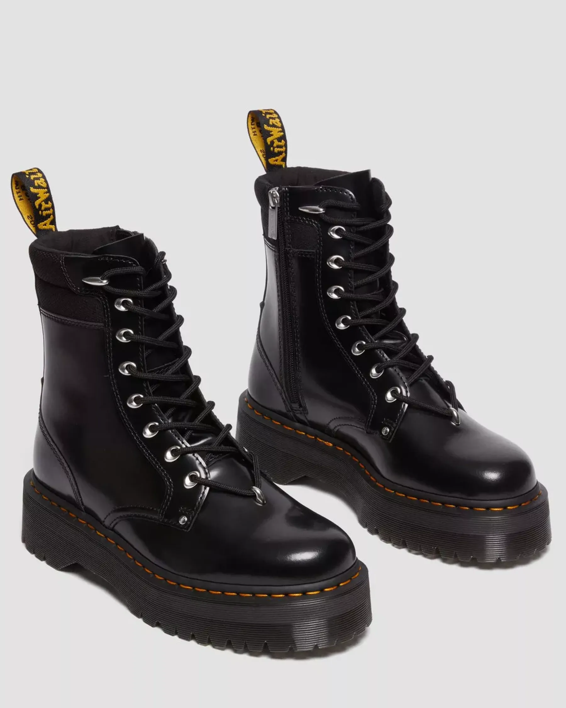 Sale|Platform Boots>Dr. Martens Jadon II Boot Hardware Buttero Leather Platforms Black — Buttero