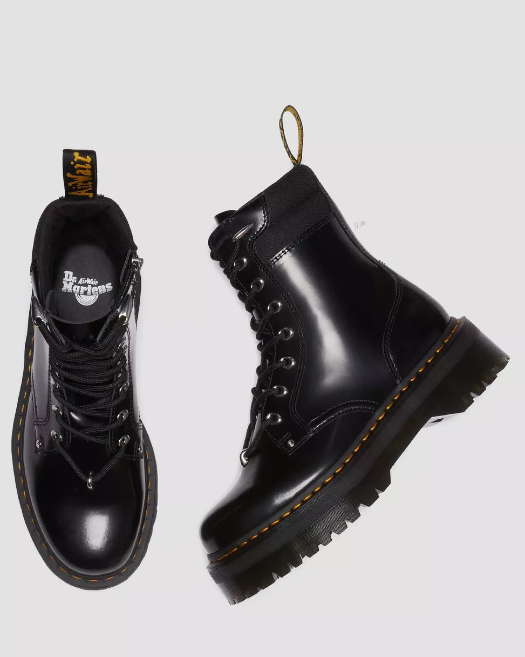 Sale|Platform Boots>Dr. Martens Jadon II Boot Hardware Buttero Leather Platforms Black — Buttero