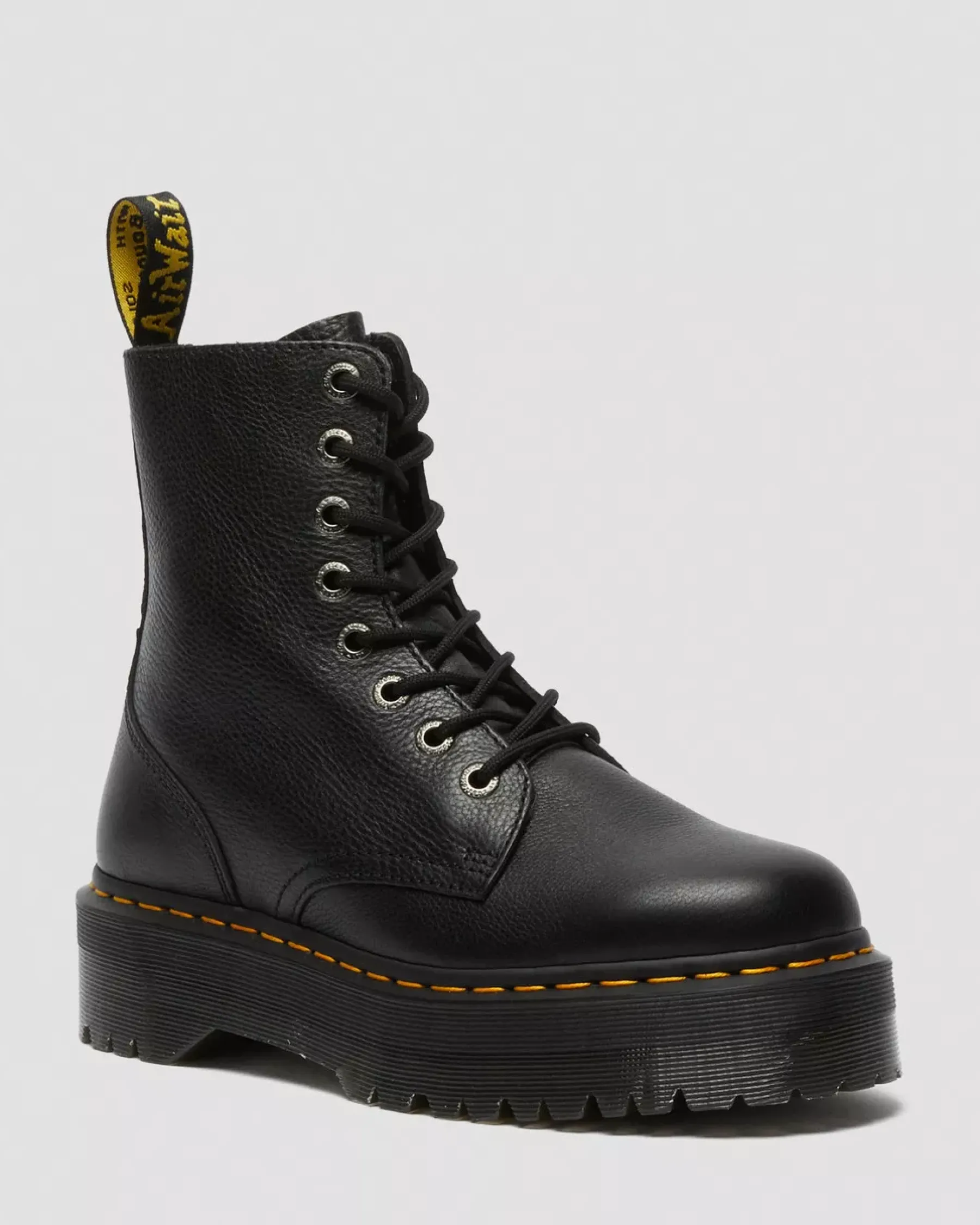 Bestsellers|Platform Boots>Dr. Martens Jadon III Boot Pisa Leather Platforms Black — Pisa