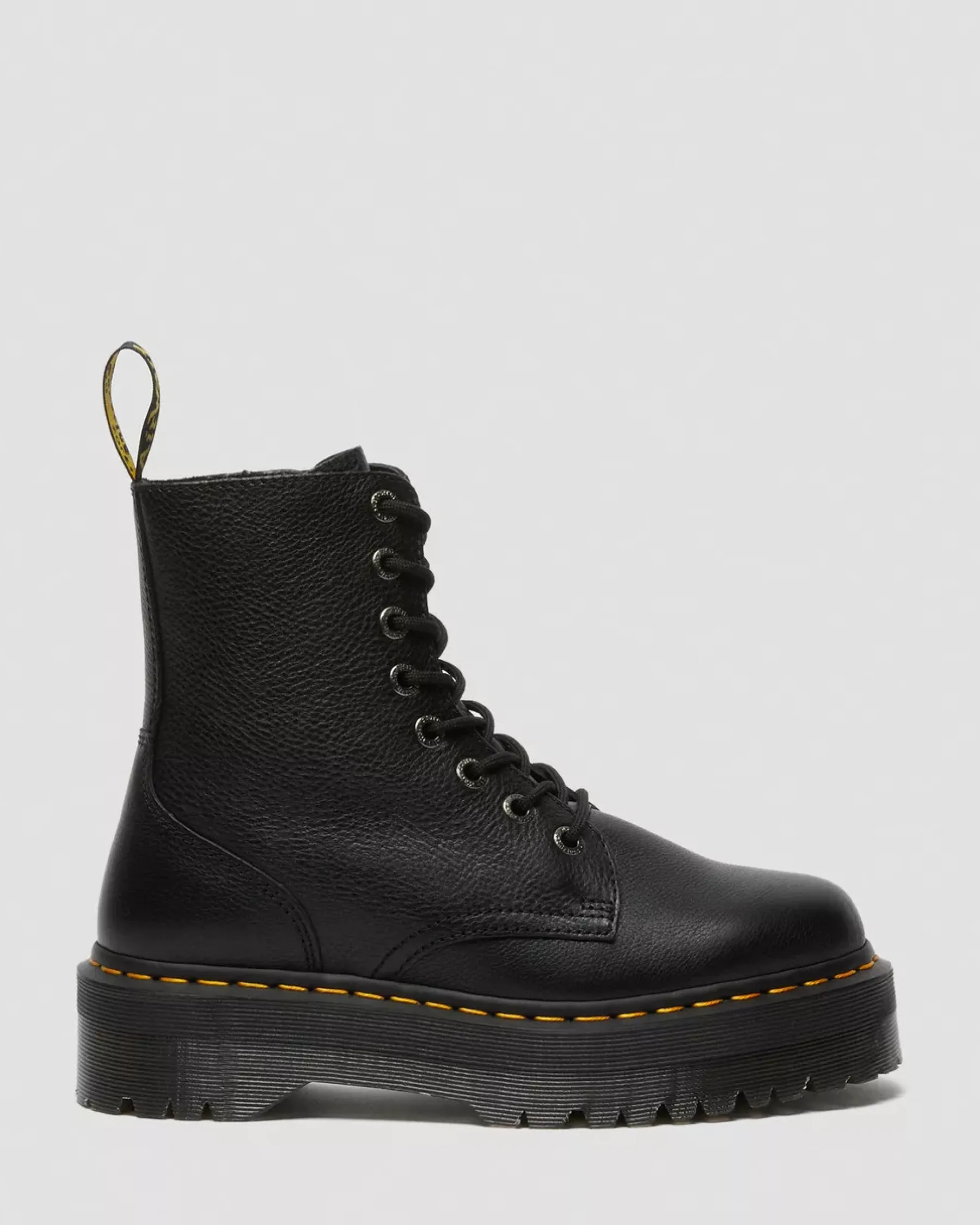 Bestsellers|Platform Boots>Dr. Martens Jadon III Boot Pisa Leather Platforms Black — Pisa