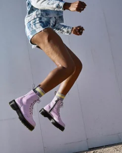 Sale|Platform Boots>Dr. Martens Jadon III Boot Pisa Leather Platforms Lilac — Pisa