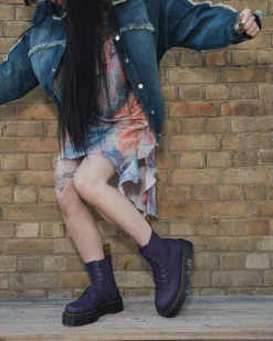 Sale|Platform Boots>Dr. Martens Jadon III Boot Pisa Leather Platforms RICH PURPLE — Pisa