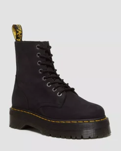 Platform Boots|Ankle Boots>Dr. Martens Jadon III Boot Tumbled Nubuck Platforms Charcoal Grey — Tumbled Nubuck