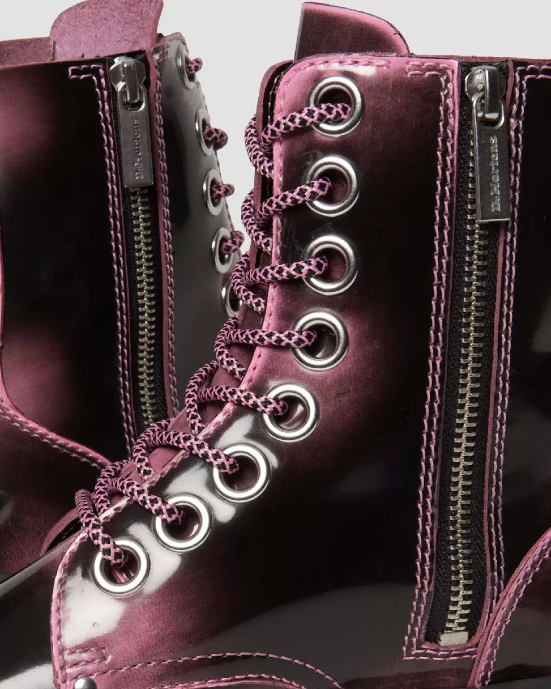 Platform Boots|Platforms>Dr. Martens Jadon Max Boot Distressed Leather Platforms Fondant Pink — Arcadia