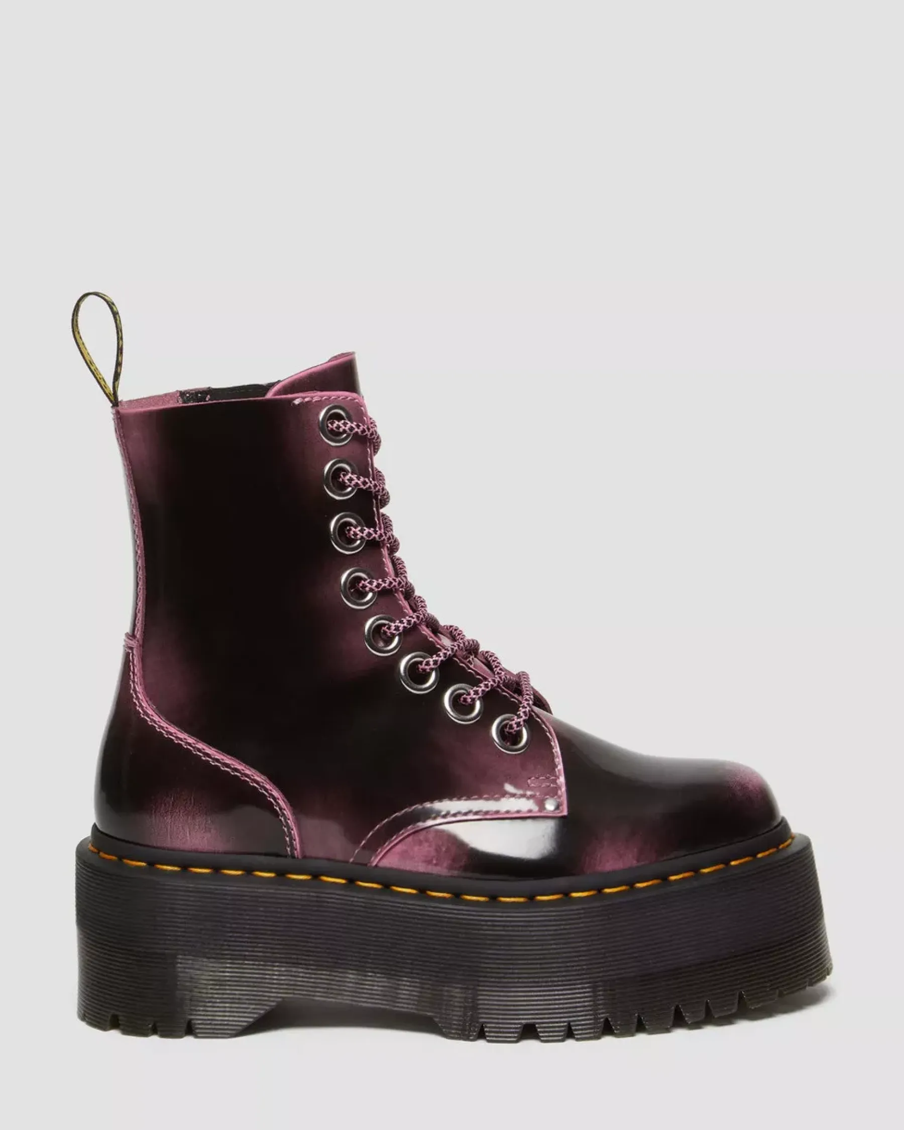 Platform Boots|Platforms>Dr. Martens Jadon Max Boot Distressed Leather Platforms Fondant Pink — Arcadia