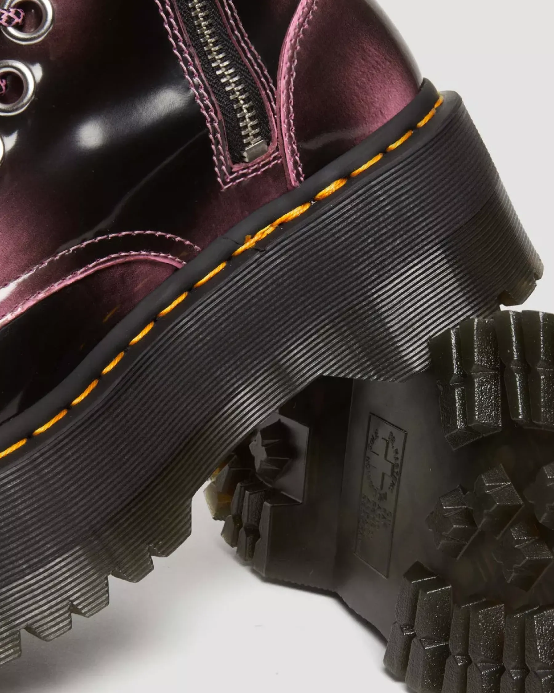Platform Boots|Platforms>Dr. Martens Jadon Max Boot Distressed Leather Platforms Fondant Pink — Arcadia