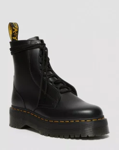 Sale|Platform Boots>Dr. Martens Jarrick Smooth Leather Platform Boots Black — Smooth Leather