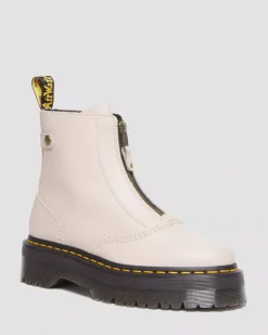 Sale|Platform Boots>Dr. Martens Jetta Zipped Sendal Leather Platform Boots VINTAGE TAUPE — Sendal