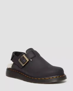 Sale|Originals>Dr. Martens Jorge II Faux Fur Lined Slingback Mules BLACK — Archive Pull Up