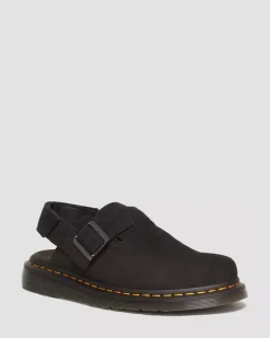 Mules & Slides|Sandals>Dr. Martens Jorge II Suede Slingback Mules Black — E.H.Suede