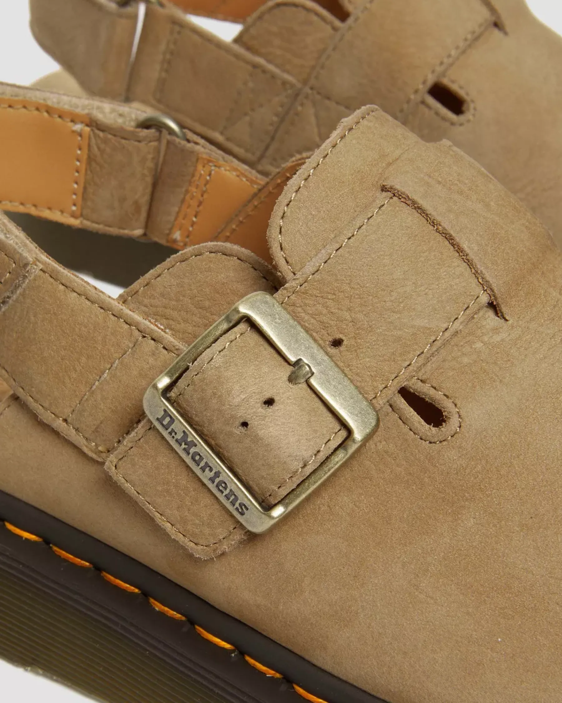 Mules & Slides|Sandals>Dr. Martens Jorge II Tumbled Nubuck Leather Slingback Mules Savannah Tan — Tumbled Nubuck