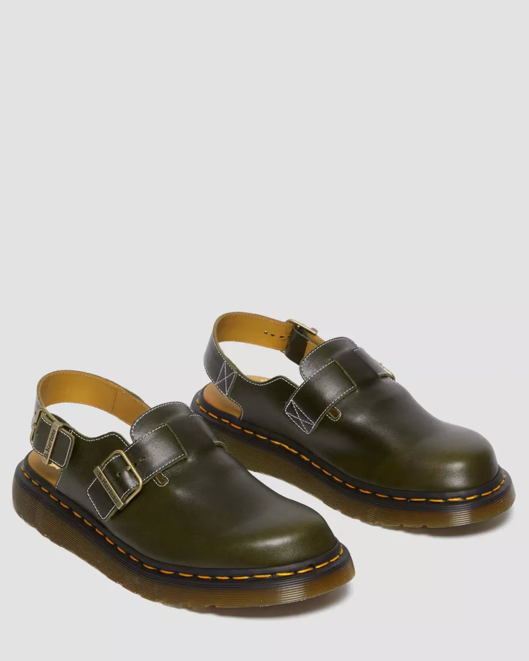 Sale|Originals>Dr. Martens Jorge Made in England Classic Leather Slingback Mules DARK GREEN
