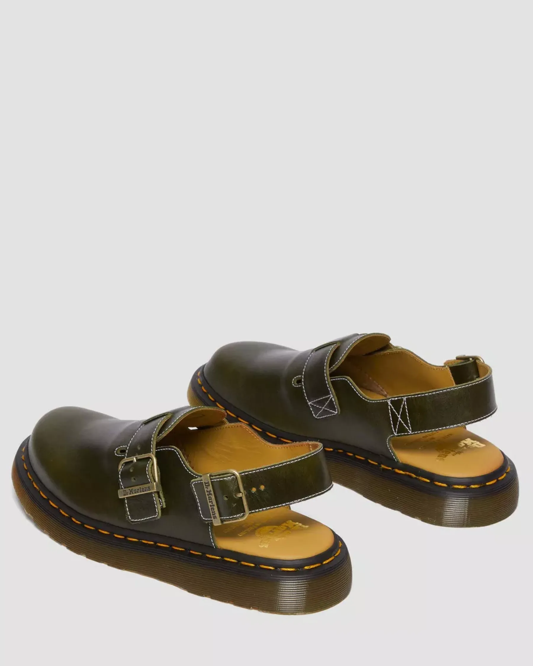 Sale|Originals>Dr. Martens Jorge Made in England Classic Leather Slingback Mules DARK GREEN