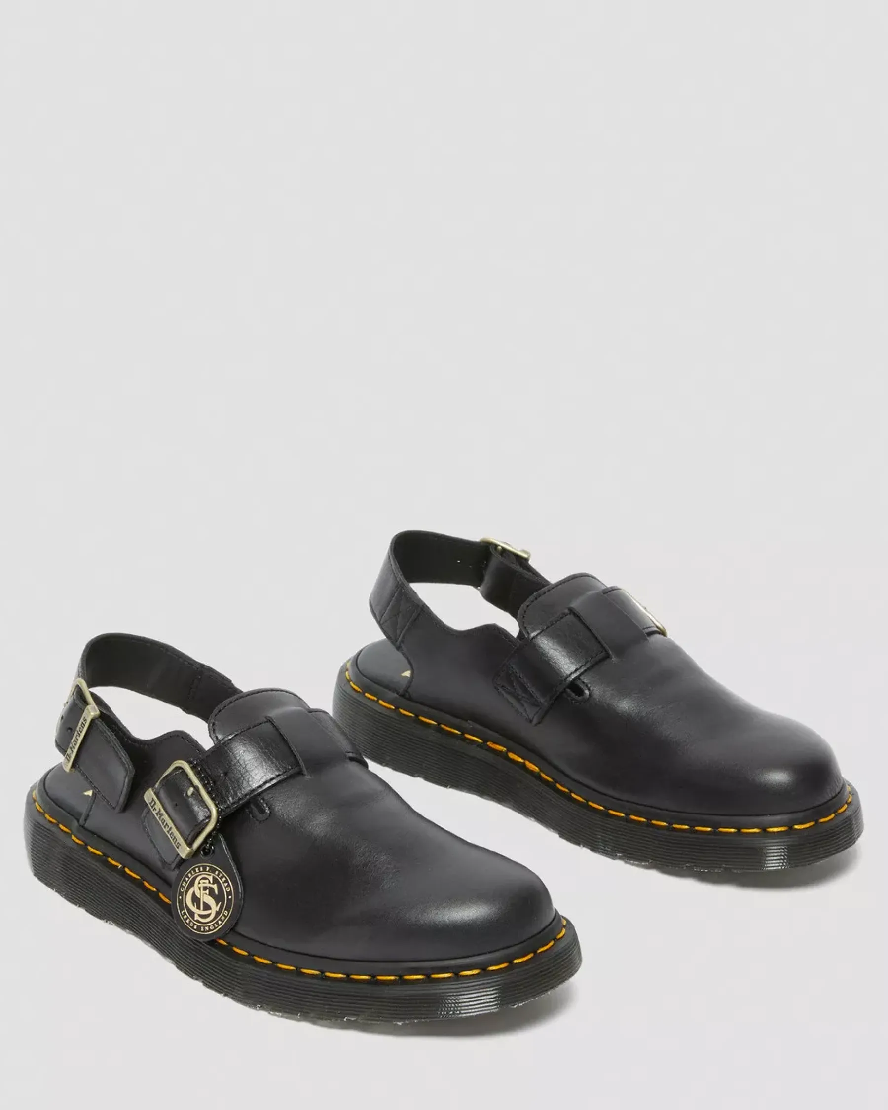 Mules & Slides|Sandals>Dr. Martens Jorge Made in England Leather Slingback Mules Black