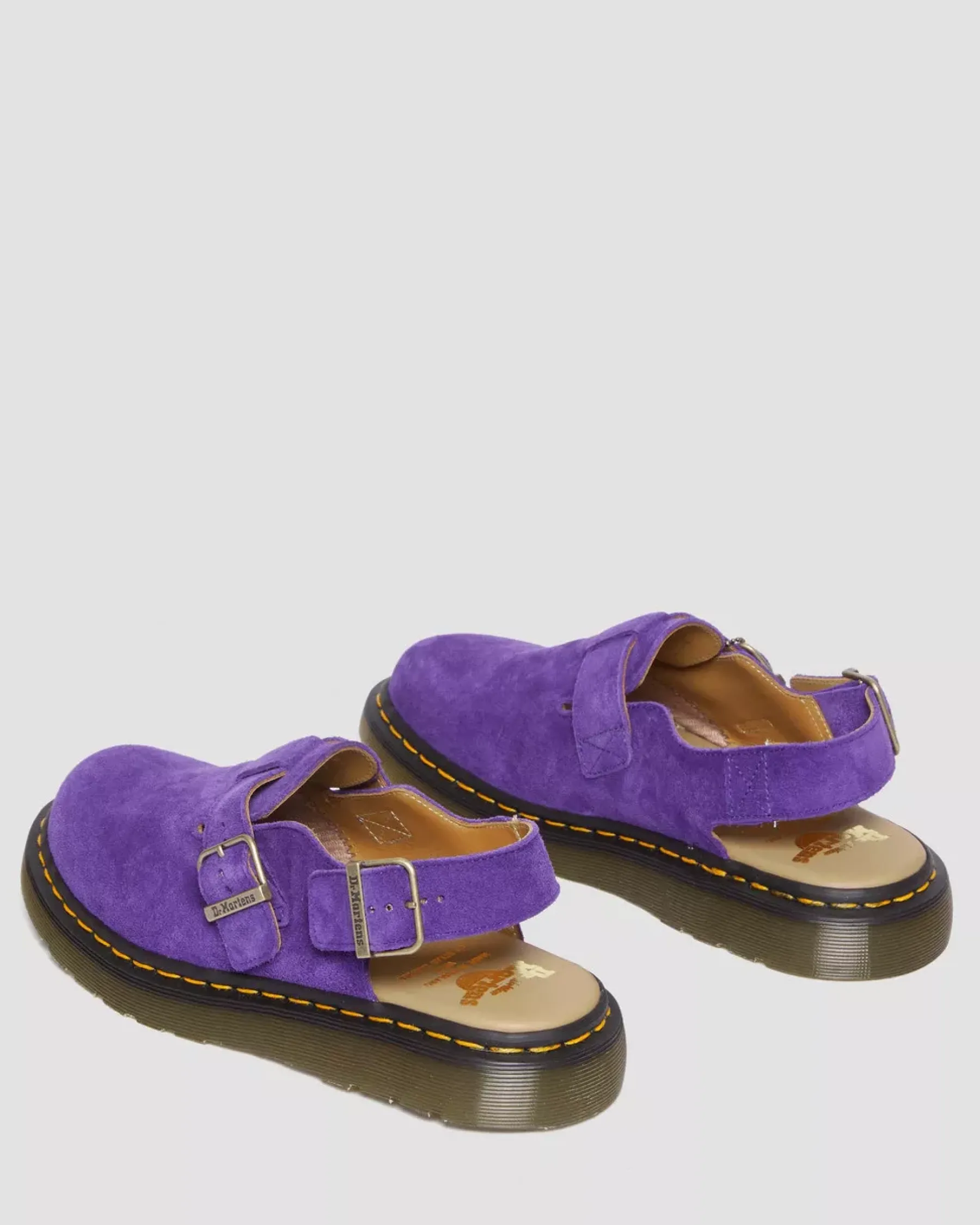 Sale|Originals>Dr. Martens Jorge Made in England Suede Slingback Mules Purple — Repello Calf Suede (Gum Oil)
