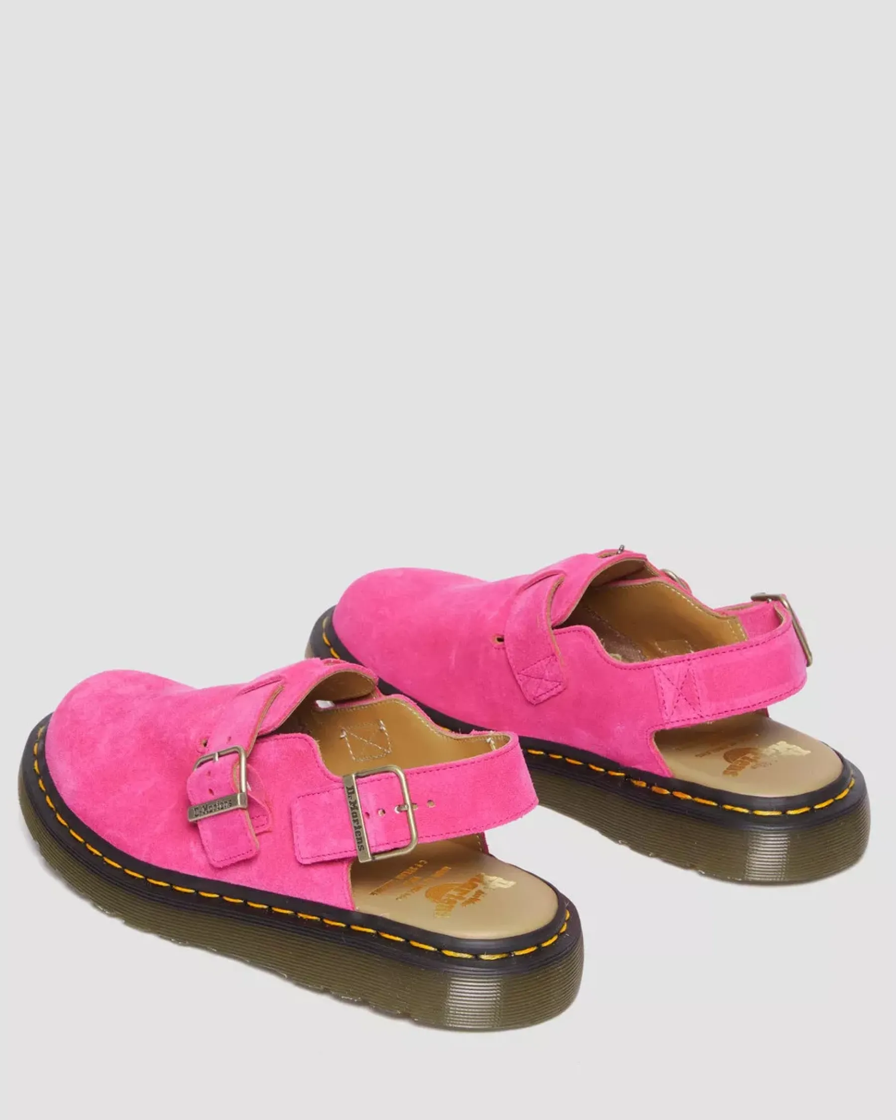 Sale|Originals>Dr. Martens Jorge Made in England Suede Slingback Mules Pink — Repello Calf Suede (Gum Oil)