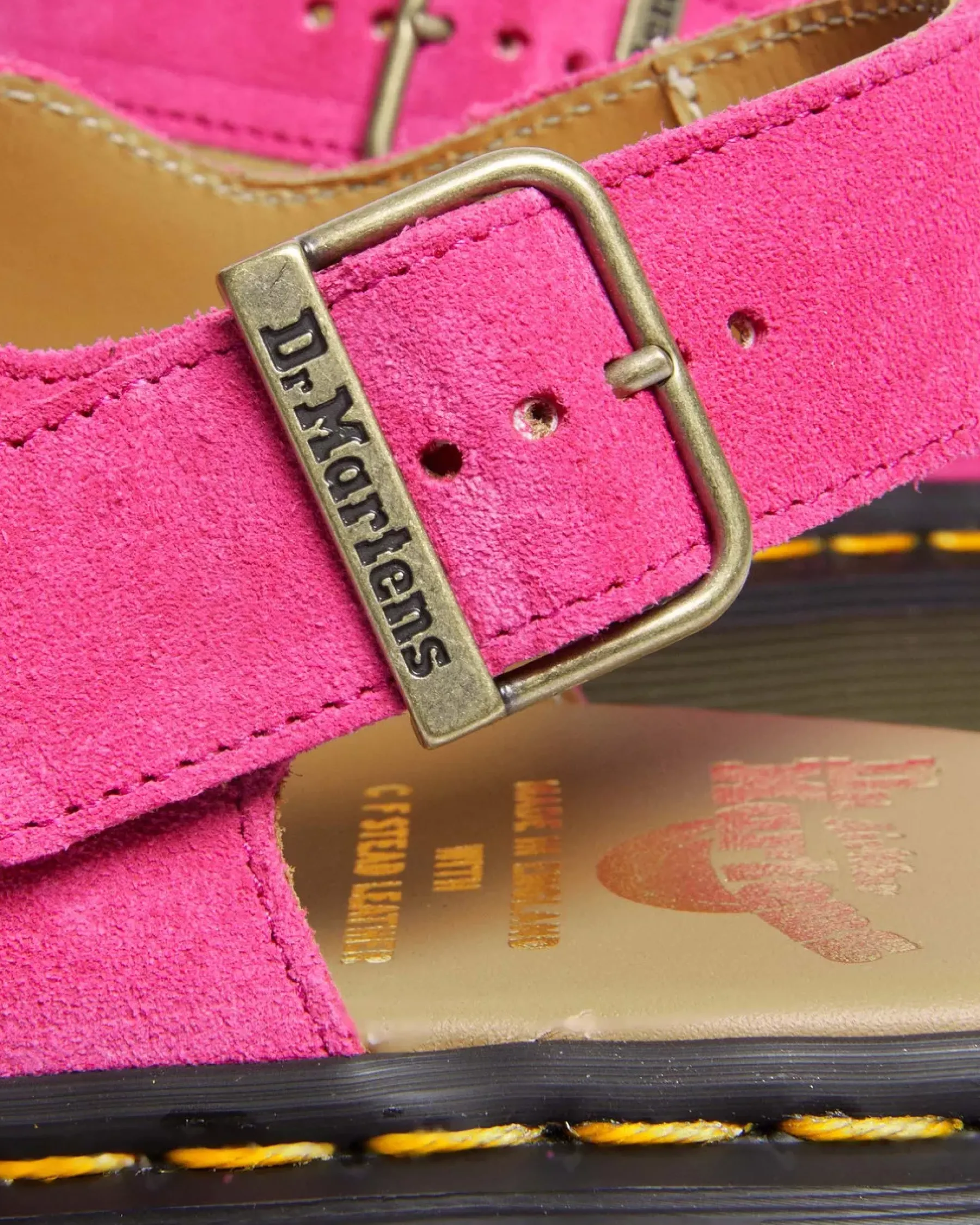 Sale|Originals>Dr. Martens Jorge Made in England Suede Slingback Mules Pink — Repello Calf Suede (Gum Oil)
