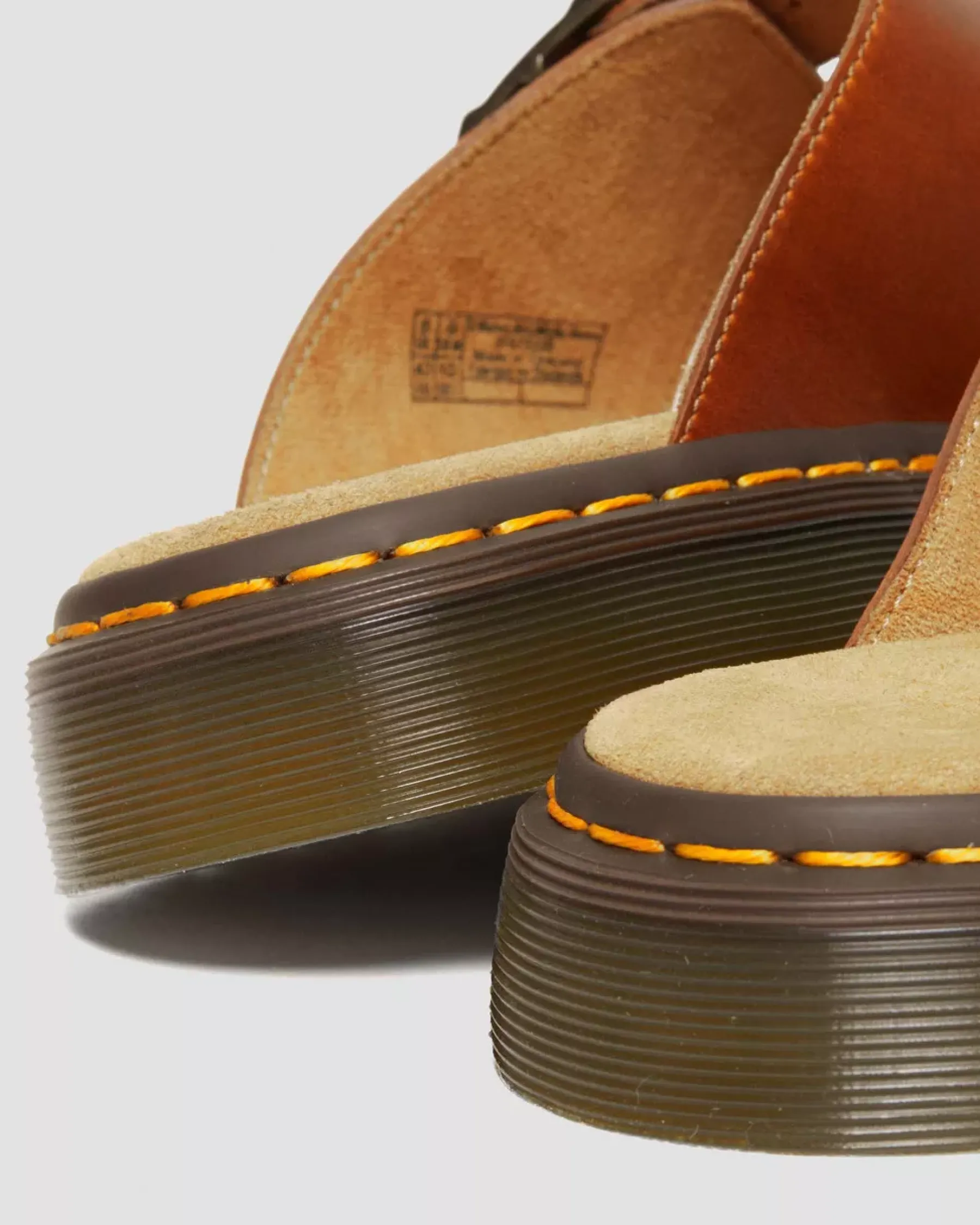 Sandals|Sandals>Dr. Martens Josef Analine Leather Buckle Slide Sandals Oak — Aniline