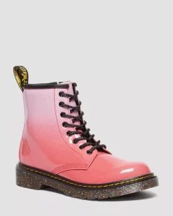 Glitter & Patent Boots|School Styles>Dr. Martens Junior 1460 Gradient Glitter Leather Lace Up Boots Pink