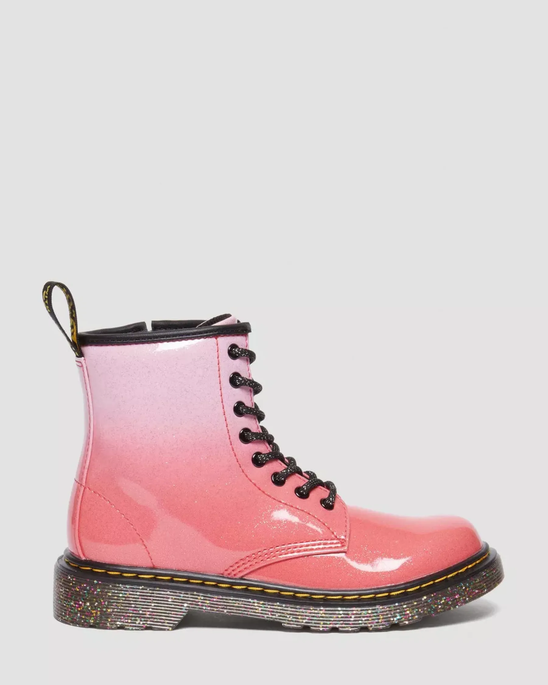 Glitter & Patent Boots|School Styles>Dr. Martens Junior 1460 Gradient Glitter Leather Lace Up Boots Pink