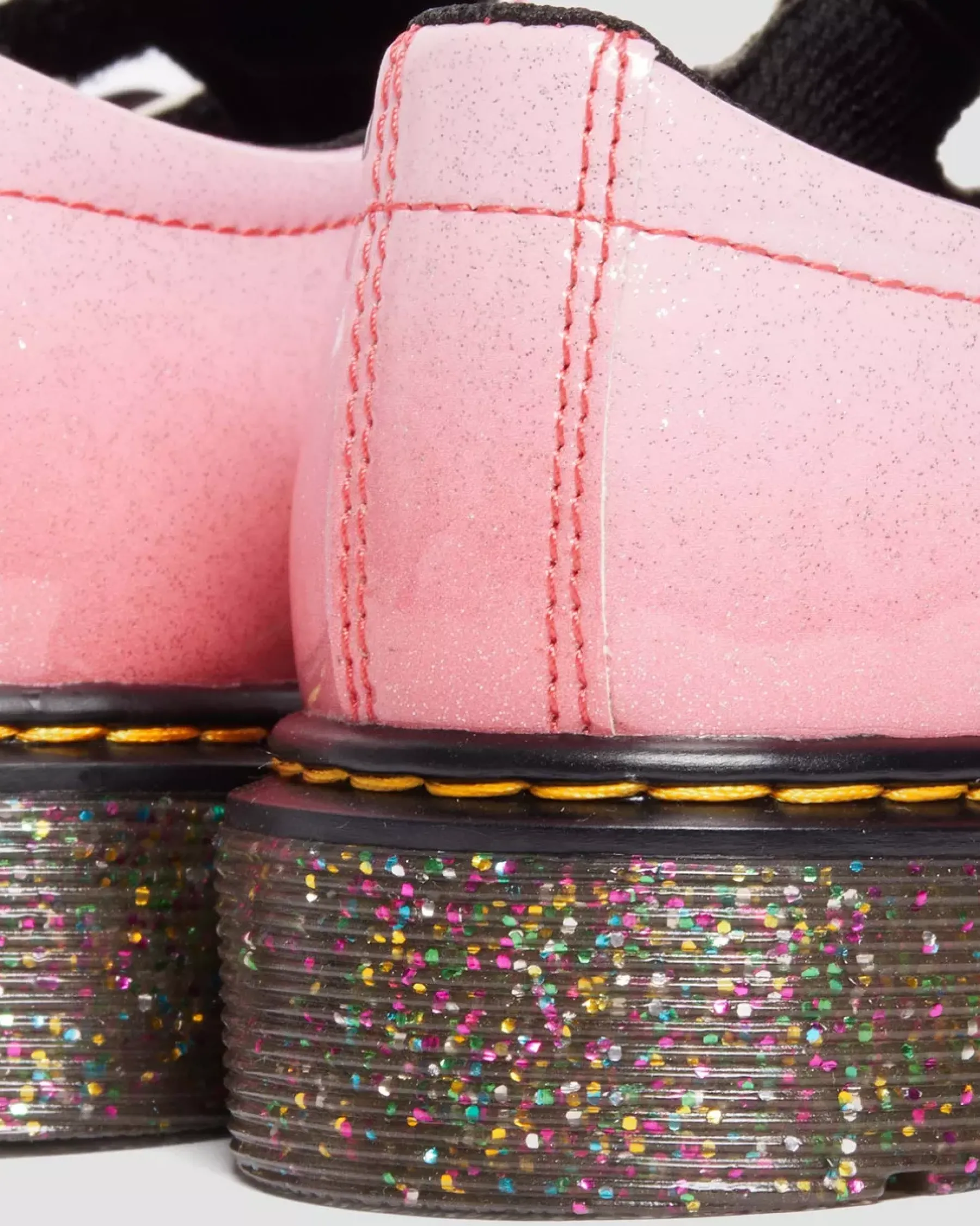 Glitter & Patent Boots|School Styles>Dr. Martens Junior 8065 Gradient Glitter Leather Mary Jane Shoes Pink