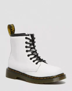 School Styles|Junior / 5-7 Years>Dr. Martens Junior 1460 Leather Lace Up Boots White — Romario