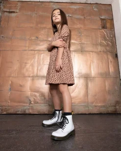 School Styles|Junior / 5-7 Years>Dr. Martens Junior 1460 Leather Lace Up Boots White — Romario