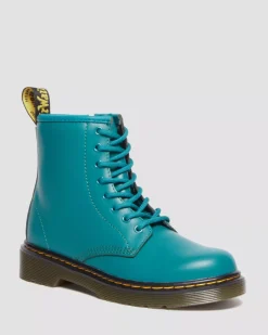 Sale|School Styles>Dr. Martens Junior 1460 Leather Lace Up Boots TEAL GREEN — Romario