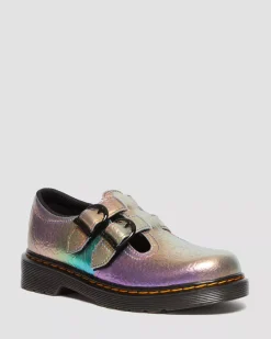 Sale|School Styles>Dr. Martens Junior 8065 Rainbow Crinkle Leather Mary Jane Shoes MULTI — Rainbow Crinkle